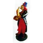 großer Clown mit Saxophon und Hut