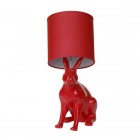 roter hase als Stehlampe