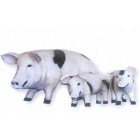 Schwein mit Jungen 3-teilig Höhe: 25 - 50 cm