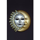 Maske Sonne-Mond Gold-Silber