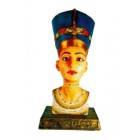 ägyptischer Frauenkopf als Büste farbig gold