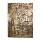 goldene Wandtafel mit Ägyptern