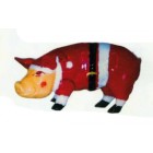 Schwein verkleidet als Weihnachtsmann