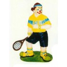 Clown als Tennisspieler klein