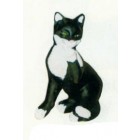 Katze sitzend schwarz weiß