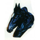 schwarzer Pferdekopf als Büste