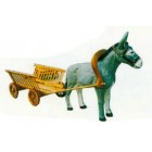Esel mit Holzwagen