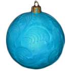 Weihnachtskugel mit  Reliefmuster metallichellblau