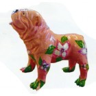 Bulldogge mit Blumenmuster