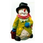 Schneemann klein mit Hut und Mantel