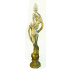 antike Frauenstatue gold silber mit Lampe