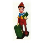 großer Pinocchio mit Buch und Sack