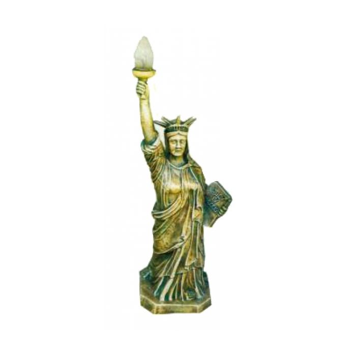 Freiheitsstatue bronze gold mit Lampe klein verkleinert Beleuchtung