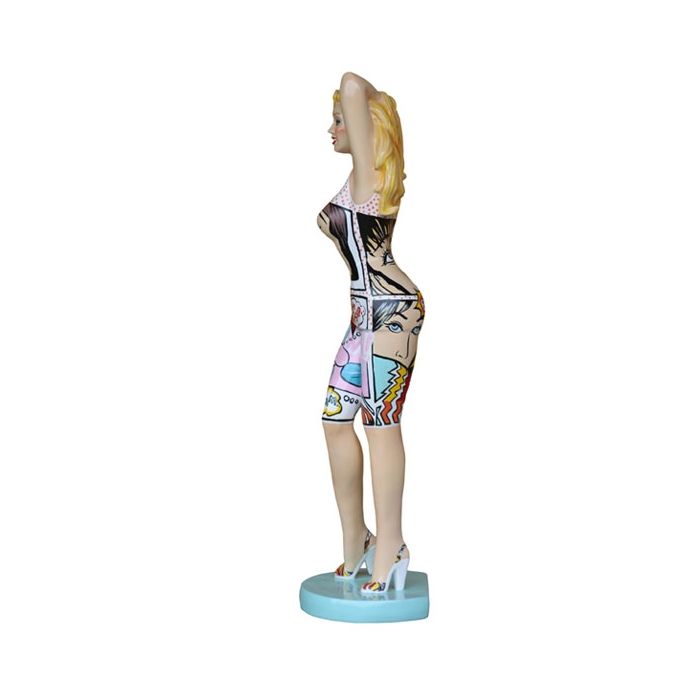 Marilyn Monroe Double im PopArt - Kleid lebensgroß Dekorationsfigur
