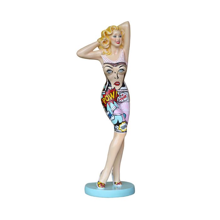 Marilyn Monroe Double im PopArt - Kleid lebensgroß Dekorationsfigur