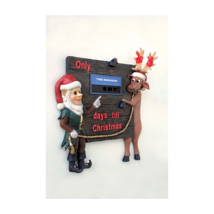 Lustiger Weihnachtsrelief mit Countdownfunktion verkleinert Uhr
