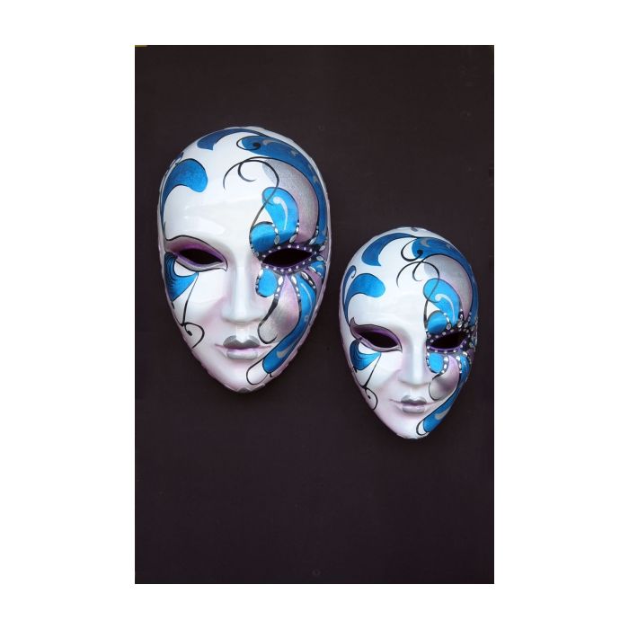 Maske Pantalone Blau Groß vergrößert Dekorationsfigur