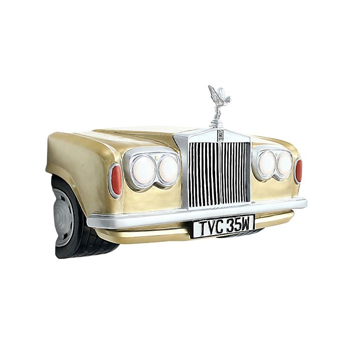 Wanddeko Rolls Royce Gold groß verkleinert Dekorationsfigur