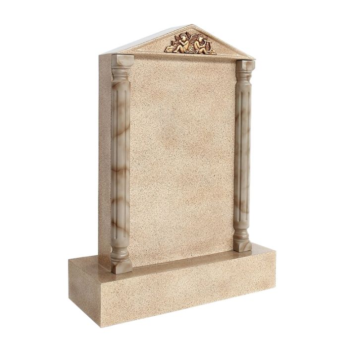 Grabstein mit Sandsteineffekt 5 lebensgroß Dekorationsfigur