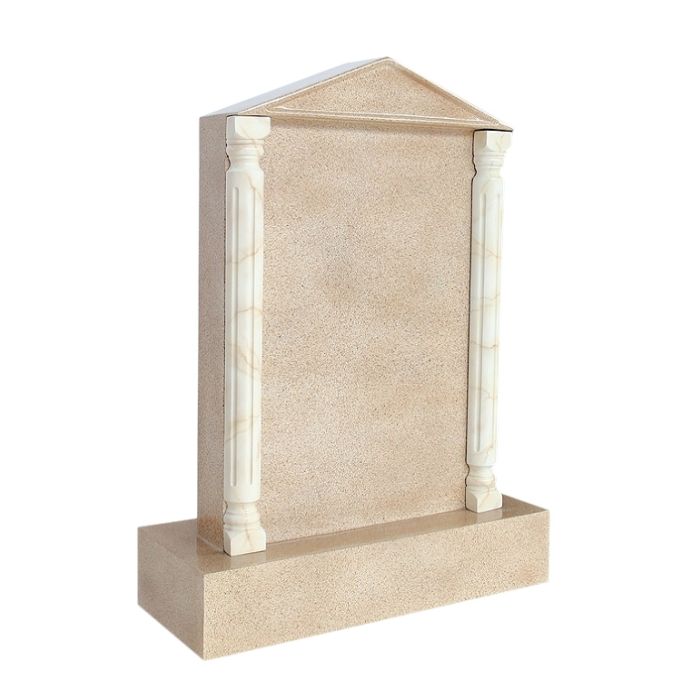 Grabstein mit Sandsteineffekt 8 lebensgroß Dekorationsfigur