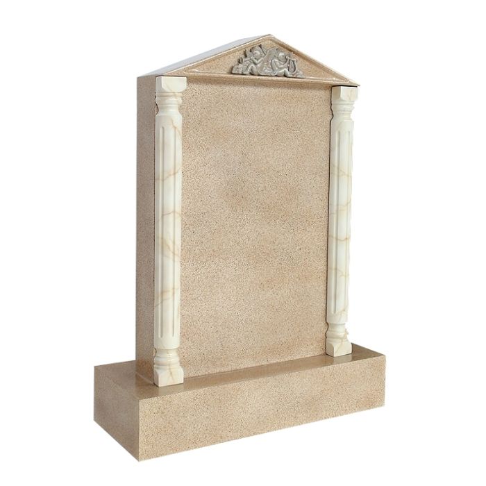 Grabstein mit Sandsteineffekt 9 lebensgroß Dekorationsfigur