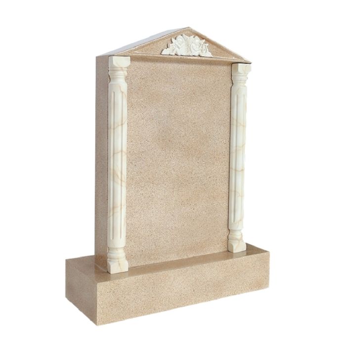 Grabstein mit Sandsteineffekt 10 lebensgroß Dekorationsfigur