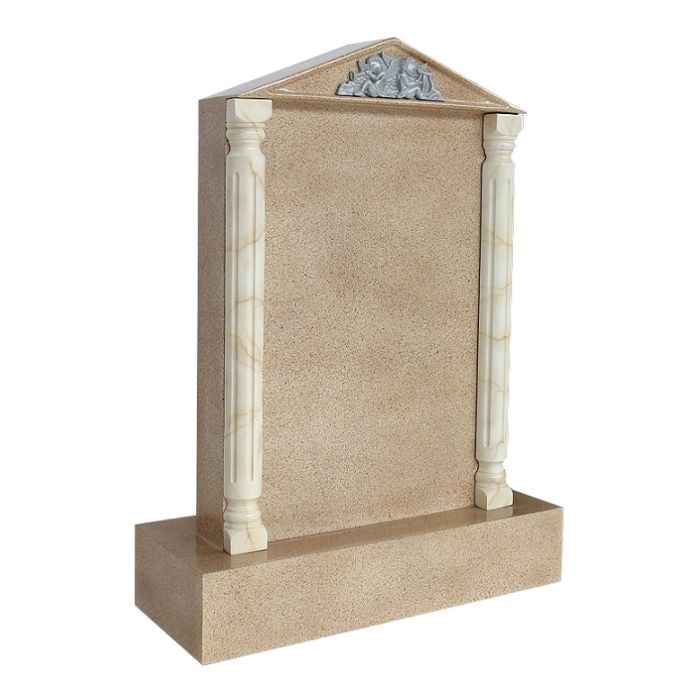 Grabstein mit Sandsteineffekt 13 lebensgroß Dekorationsfigur