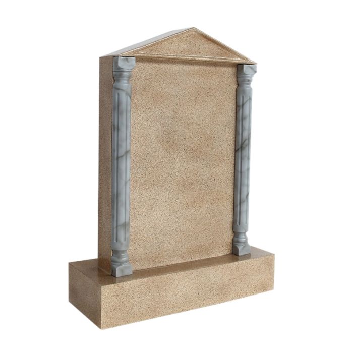 Grabstein mit Sandsteineffekt 14 lebensgroß Dekorationsfigur