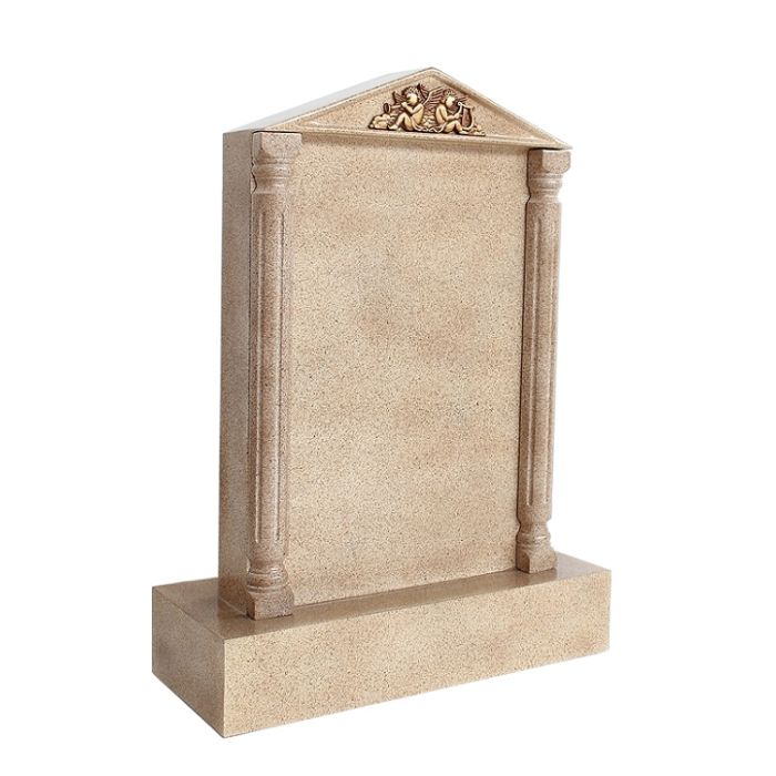Grabstein mit Sandsteineffekt 33 lebensgroß Dekorationsfigur