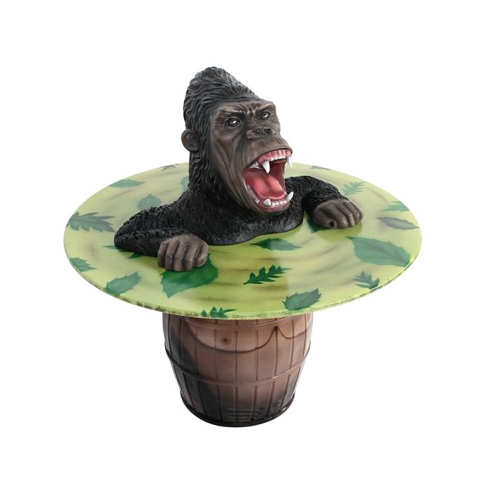 Wütender Gorilla Fasstisch lebensgroß Tisch