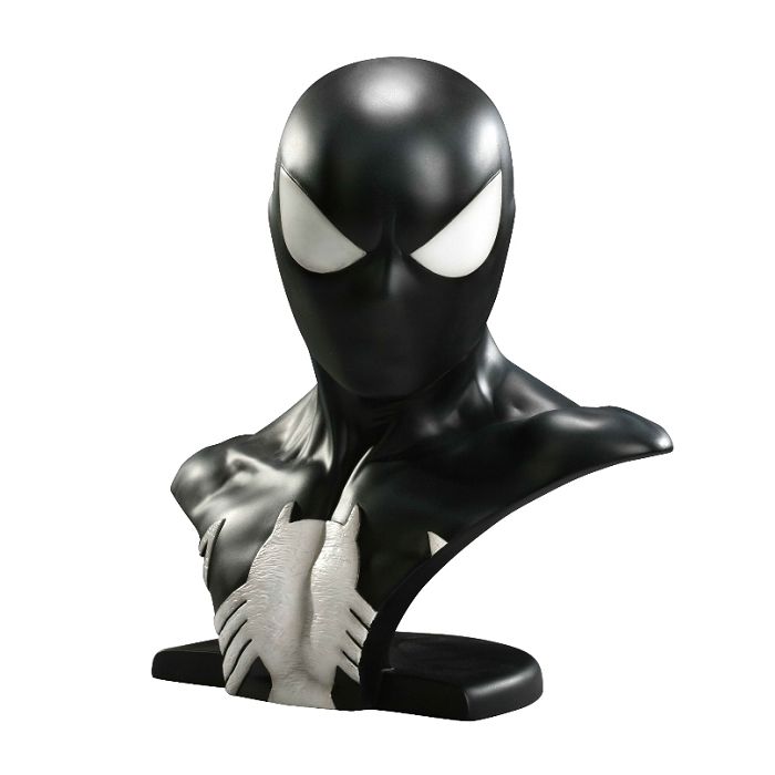 Spiderman schwarz Büste lebensgroß Dekorationsfigur