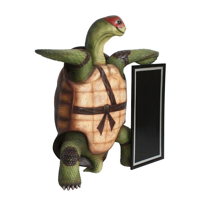Schildkröte Ninja Angebotstafel lebensgroß Dekorationsfigur