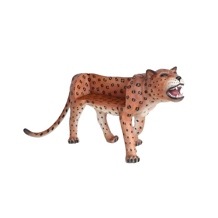 Leopard Bank lebensgroß Sitzmöglichkeit