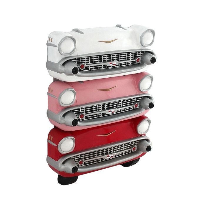 Wanddeko Chevy Rot, Rosa und Weiß verkleinert Dekorationsfigur
