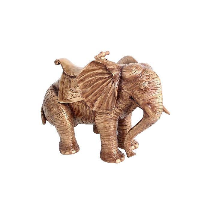 Elefant Gold mit Sattel verkleinert Sitzmöglichkeit