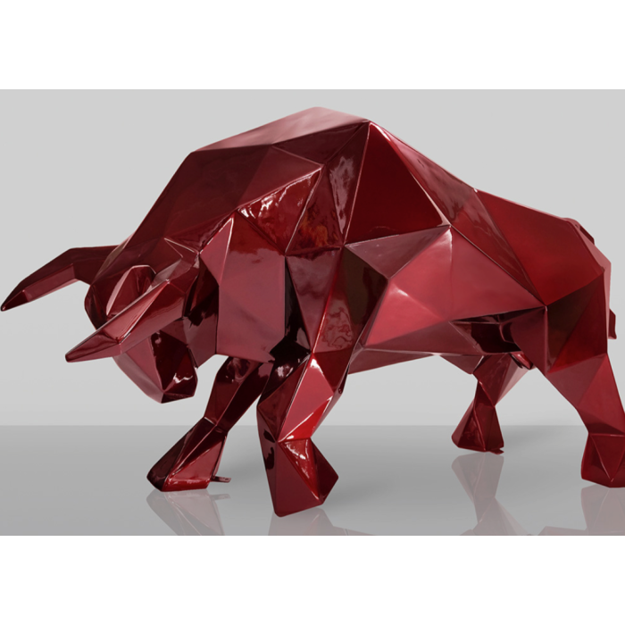 Polygonaler Stier rot