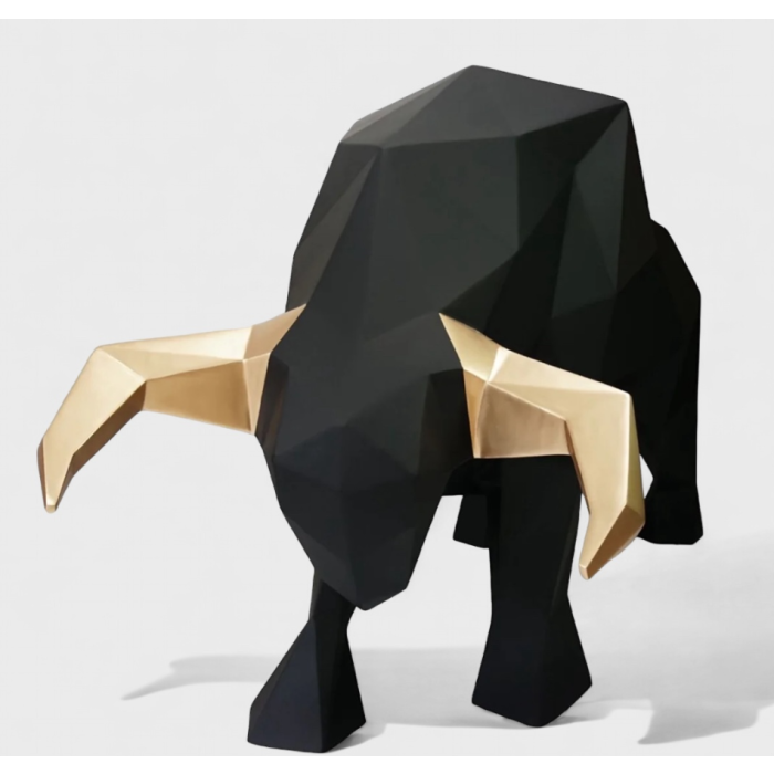 Polygonale Giraffe Blau lebensgroß Deko- & Werbefigur