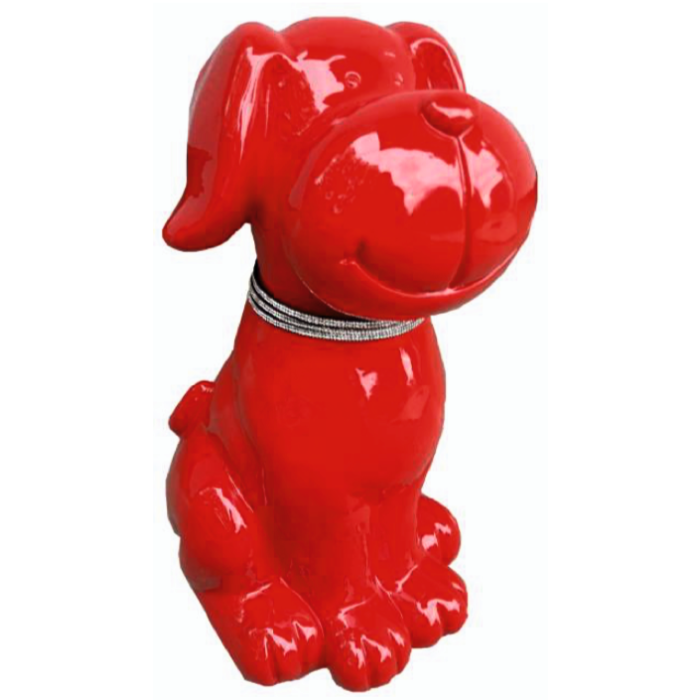 Hund sitzend rot  lebensgroß Deko- & Werbefigur