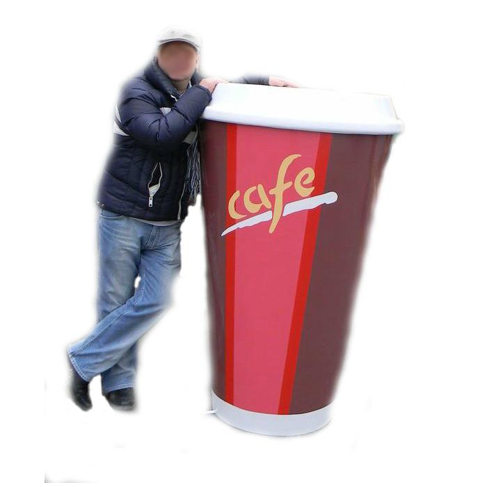 Großer Kaffeebecher ToGo übergroß XXL Deko- & Werbefigur, Diverse Dekoelemente
