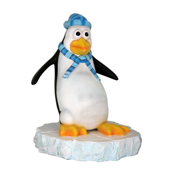 Pinguin Dipper mit Eisscholle lebensgroß