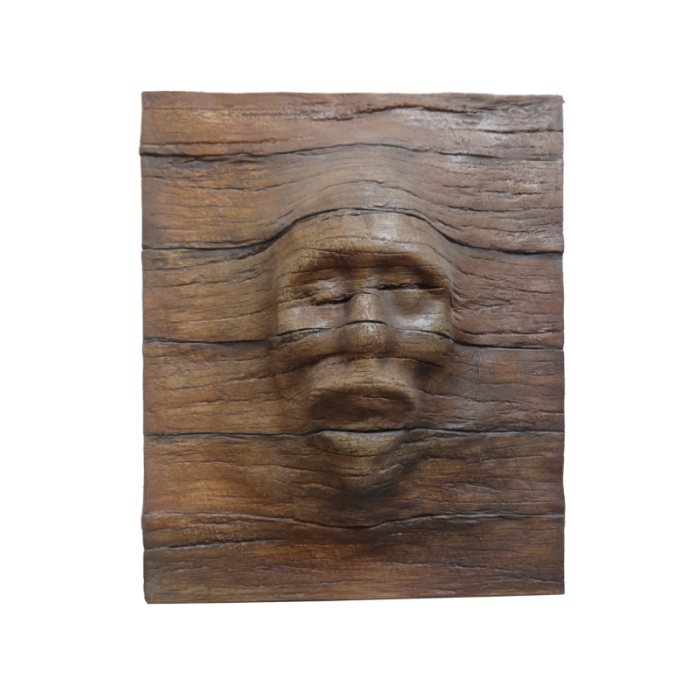 Gruseliges Gesicht Holz für Wand lebensgroß