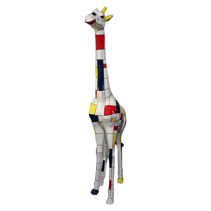 Giraffe künstlerisch bemalt 115cm verkleinert Deko- & Werbefigur