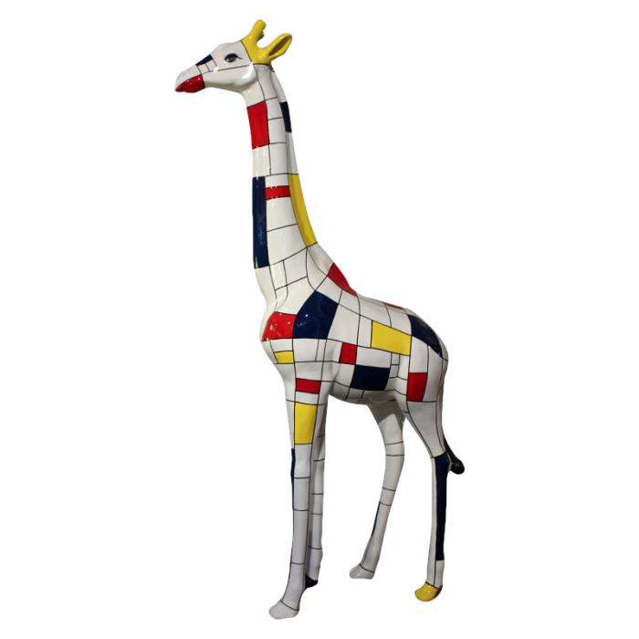 Giraffe künstlerisch bemalt 205cm lebensgroß Deko- & Werbefigur
