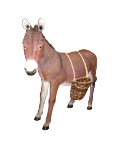 Esel mit Körben lebensgroß