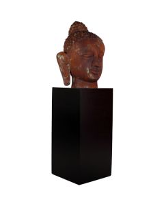 Thai Buddha Kopf groß auf Sockel lebensgroß