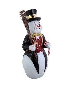 Schneemann mit Zylinder lebensgroß