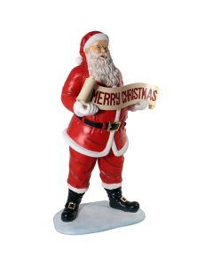 Weihnachtsmann mit Merry Christmas Band verkleinert
