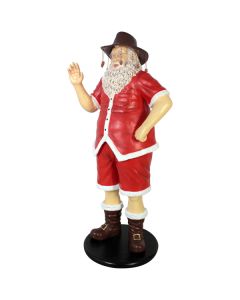 Weihnachtsmann auf Urlaub lebensgroß
