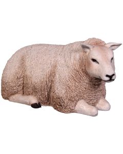 Wollschaf liegend lebensgroß