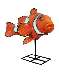 großer Clownfisch auf Metallständer übergroß XXL